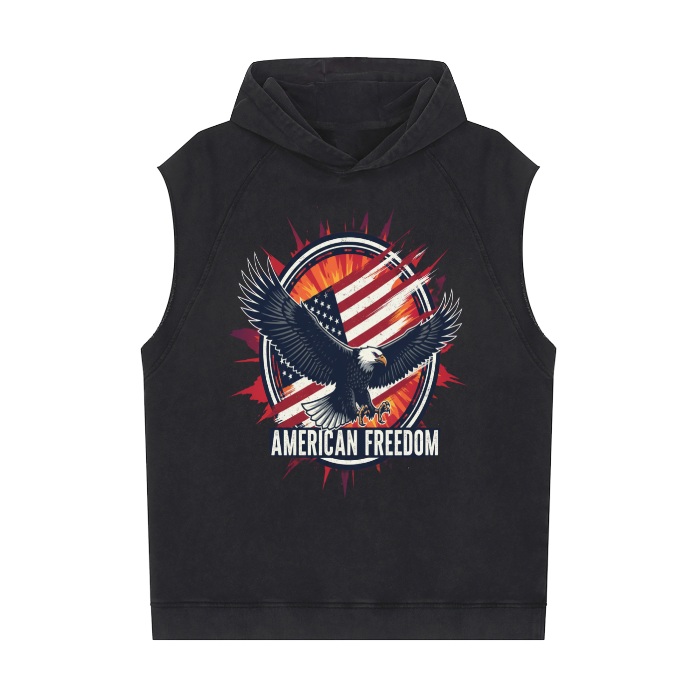 Snow Washed Sleeveless Hoodie