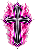 Cross with Flames