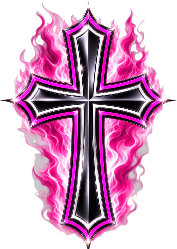 Cross with Flames